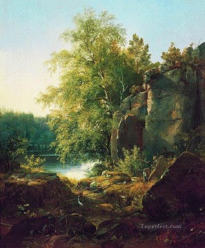 Bosque Painting - Vista de la isla de Valaam 1858 paisaje clásico bosque Ivan Ivanovich